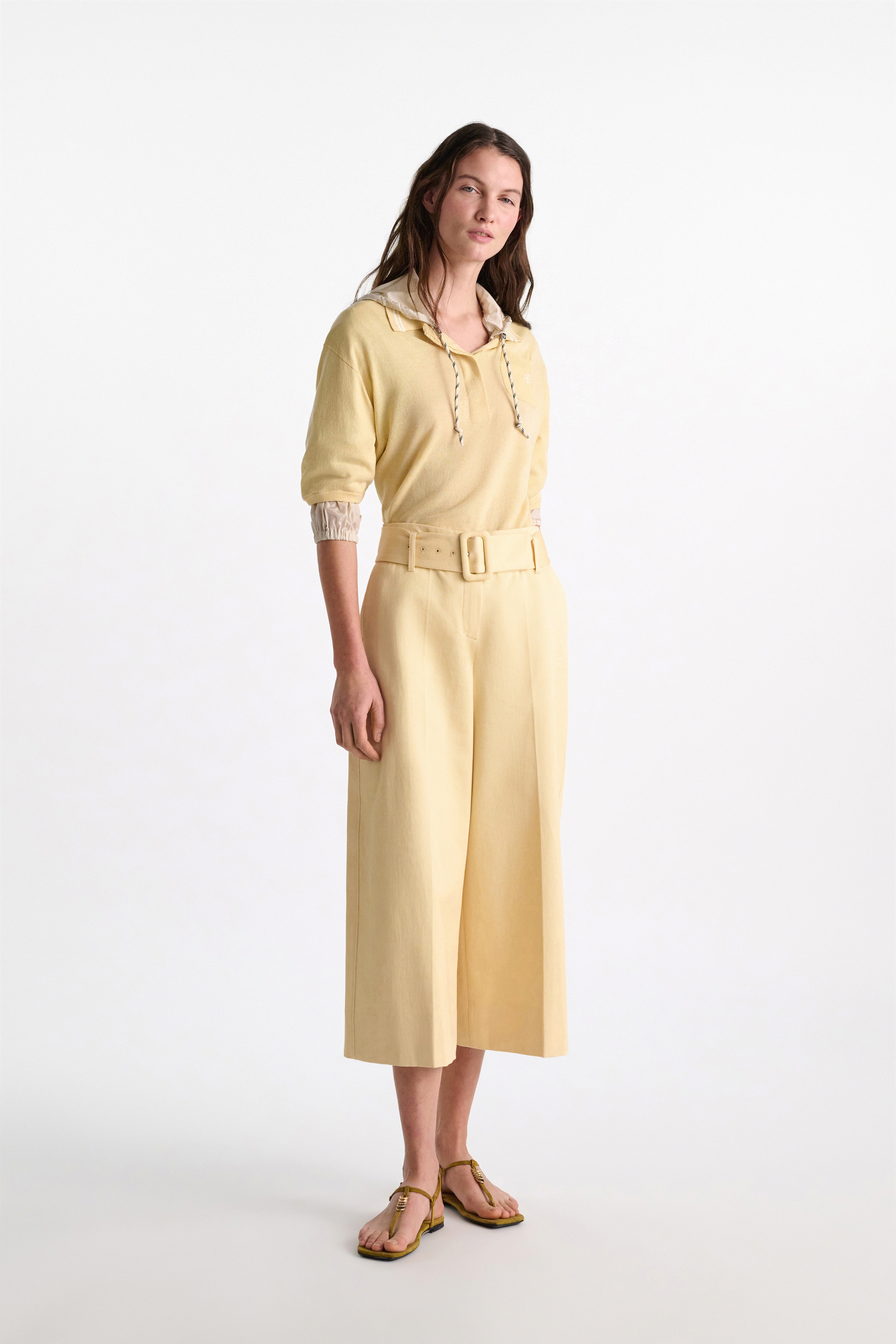 Dorothee Schumacher High-waisted cotton culottes bisquit